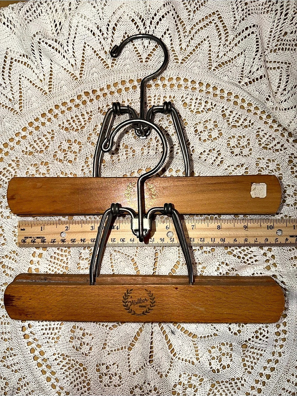 Vintage Wooden Clamp Pants/Skirt Hangers Set of 2